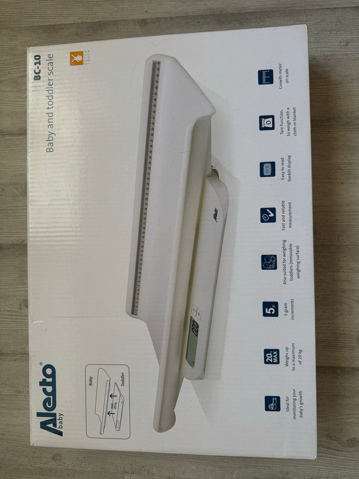 Alecto BC-10 Baby- en Peuterweegschaal met Groeimeter, Ophalen of Verzenden, Personenweegschaal, 10 tot 50 kg, Fijner dan 1 gram