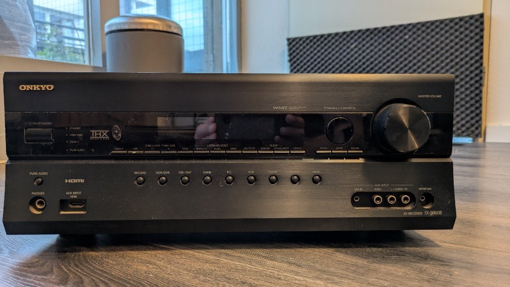 Onkyo TX-SR608 AV Receiver, Ophalen, Zo goed als nieuw, 120 watt of meer, Onkyo