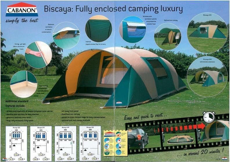 Complete Cabanon Biscaya 370, Caravans en Kamperen, Tenten, Ophalen, Gebruikt, Tot en met 5