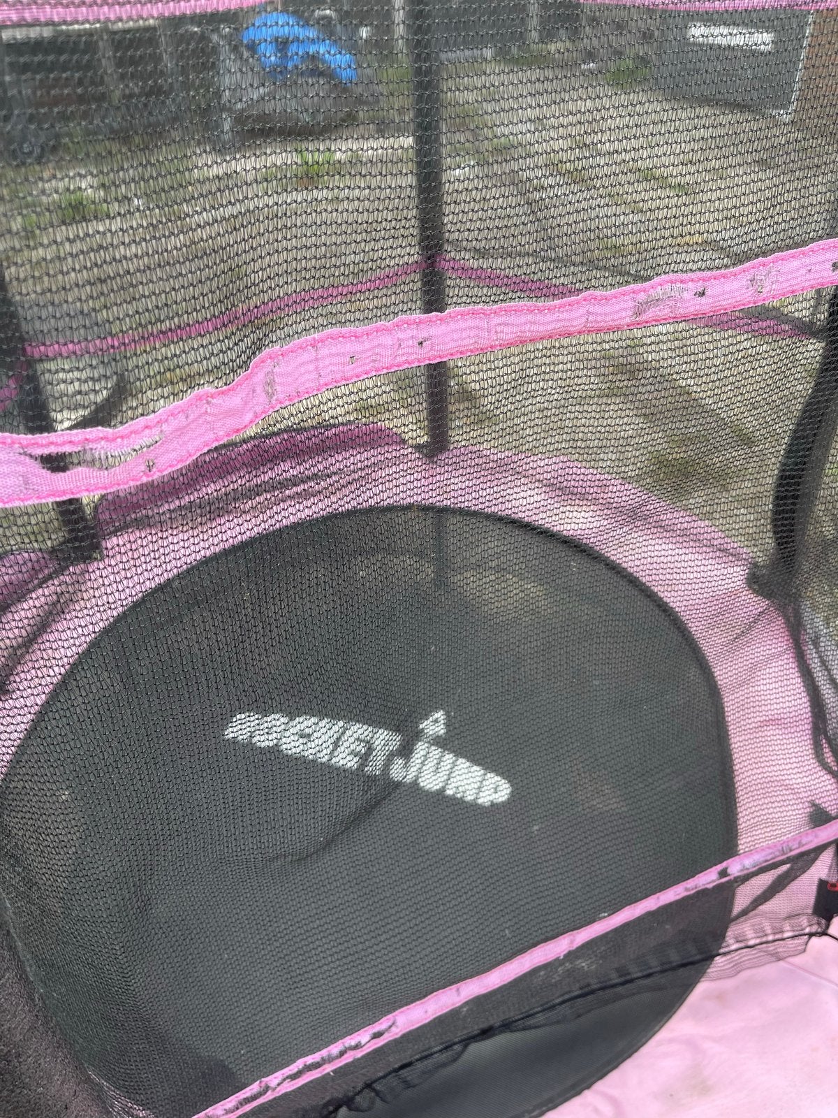Roze Rocket Jump Trampoline met Veiligheidsnet, Ophalen, Gebruikt