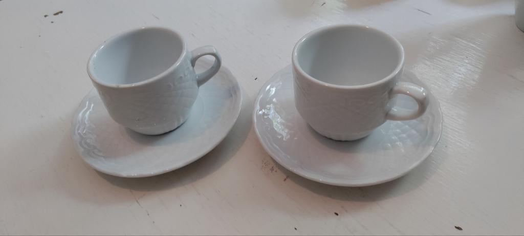2x QIN Hotelporzellan Gastronomie Kop en Schotel, Ophalen of Verzenden, Zo goed als nieuw, Effen, Kop(pen) en/of Schotel(s)