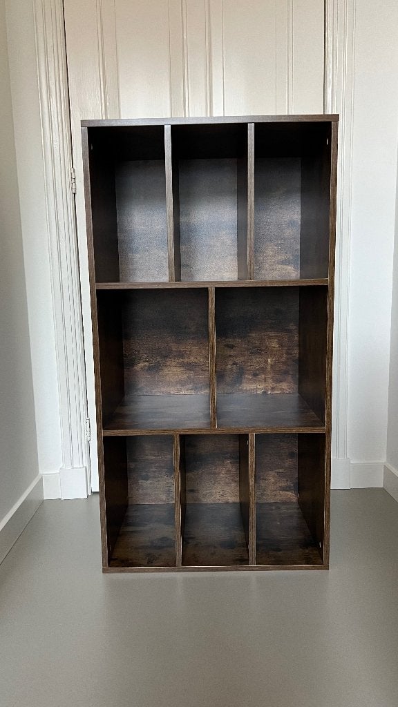 3 stuks VDD Vinyl/Boeken Opbergkast–Walnoot €45,00 per stuk, Ophalen, Zo goed als nieuw