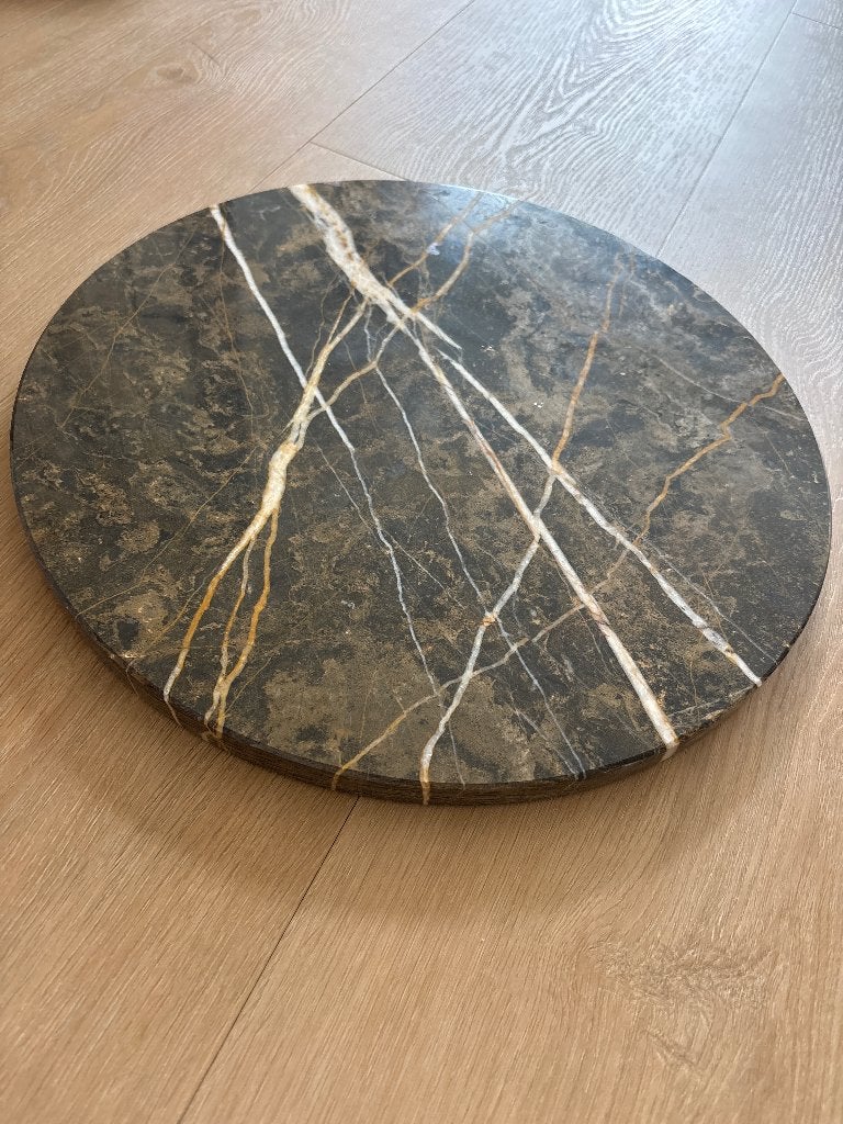 Natuursteen tafelblad, Ophalen, Minder dan 55 cm, Rond, Nieuw