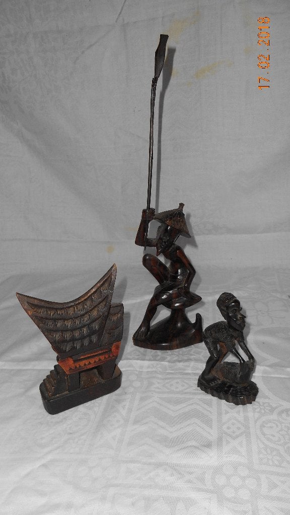 Indonesische houtsnijwerk-figuren, Ophalen of Verzenden, Zo goed als nieuw