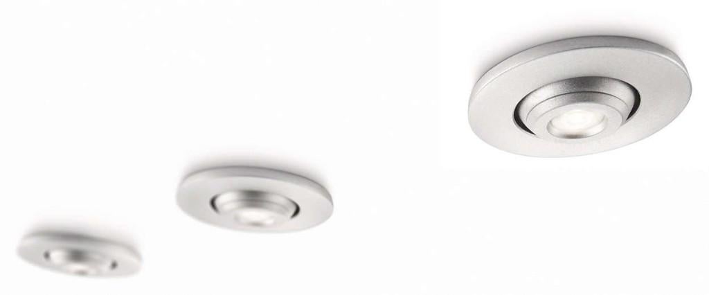 Philips Talitha inbouwspot LED 3 stuks aluminium 2,5 W, Metaal of Aluminium, Nieuw, Ophalen of Verzenden, Led