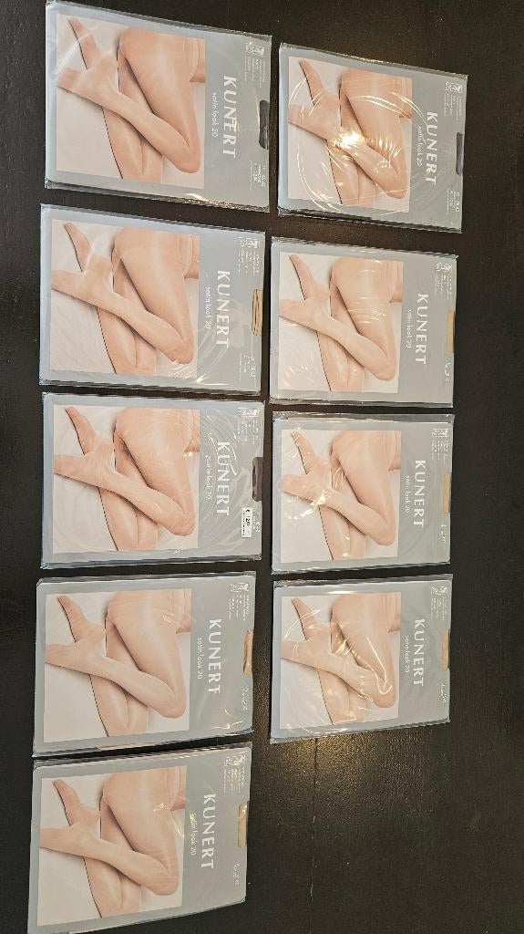 Panty 9x Kunert Satin Look 20 dernier, Verzenden, Beige, Nieuw, Maat 40/42 (M)