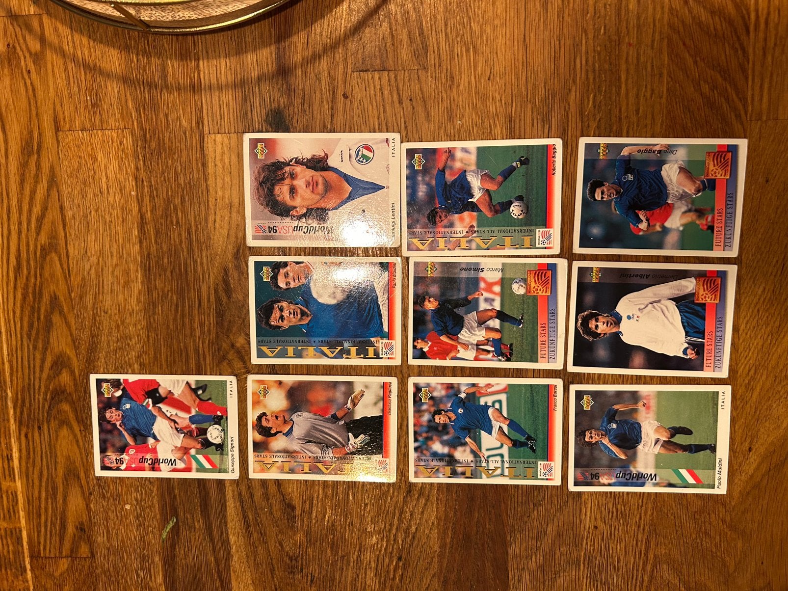 10x Upper Deck WK 1994 voetbalkaarten Italië, Verzamelen, Ophalen of Verzenden, Zo goed als nieuw, Buitenlandse clubs, Poster, Plaatje of Sticker
