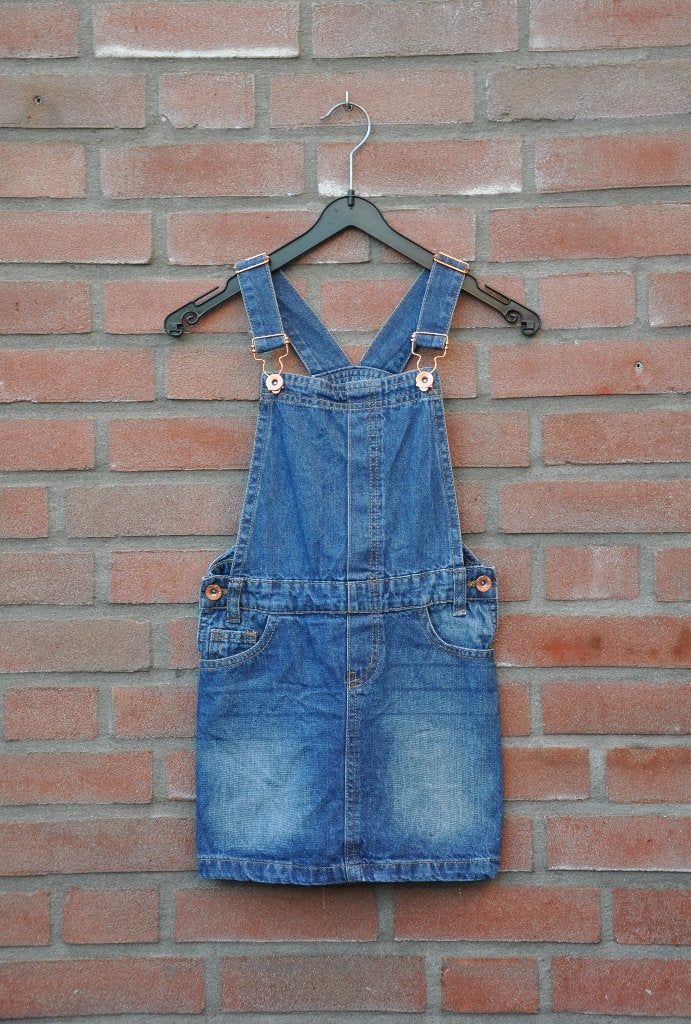 spijkerjurk 122, overgooier 122, kinderkleding 122, jurk 122, Meisje, Nieuw, Ophalen of Verzenden, H&M.