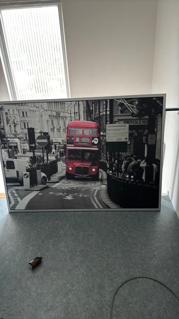 Schilderij met foto, Ophalen, Zo goed als nieuw, 125 cm of meer, Schilderij