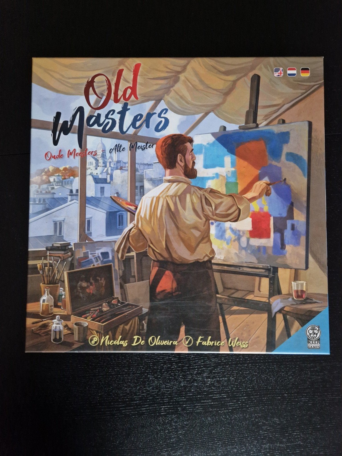 bordspel Old Masters, Hobby en Vrije tijd, Ophalen of Verzenden, Zo goed als nieuw, Keep Exploring Games