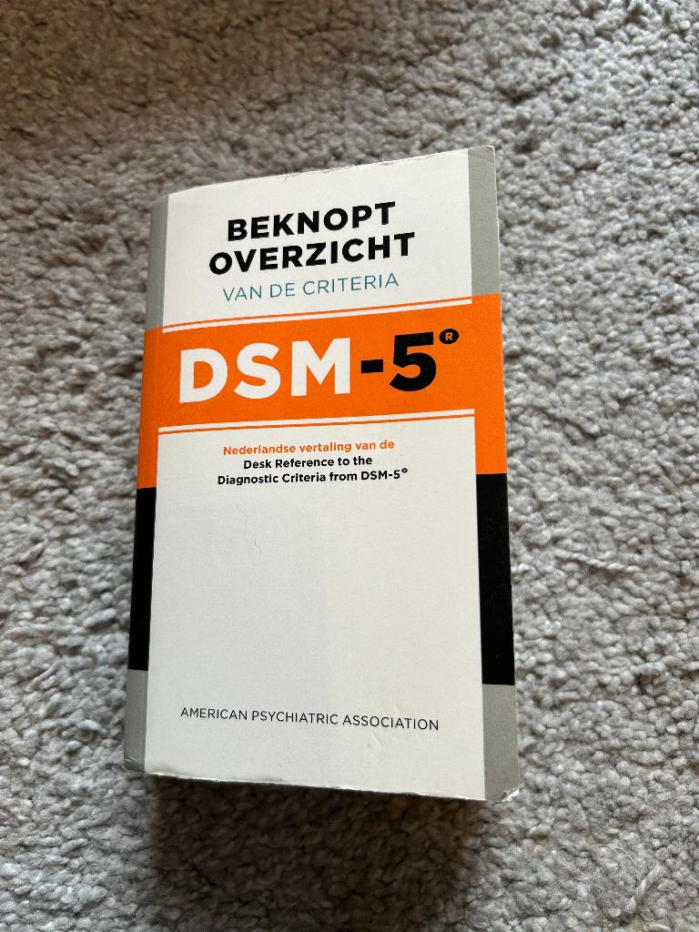 DSM-5 Beknopt Overzicht, Ophalen of Verzenden, Gelezen