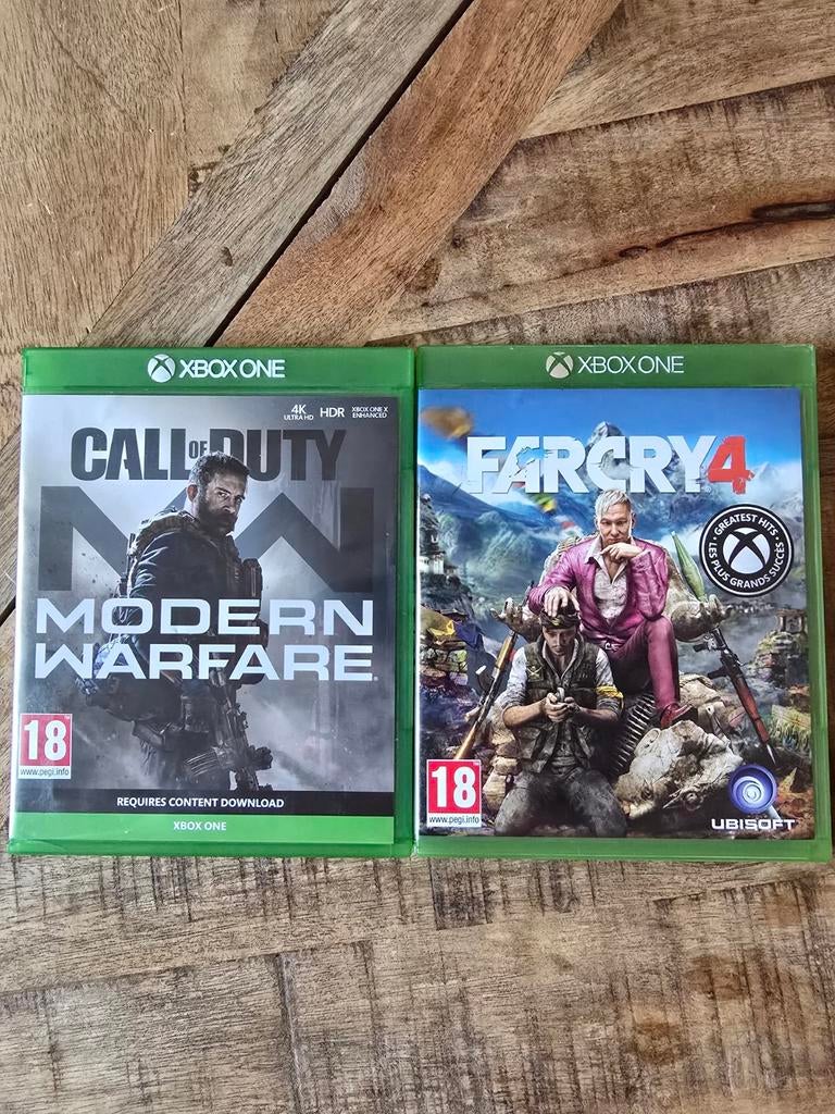 Xbox One Games: Call of Duty Modern Warfare & Far Cry 4, Online, Gebruikt, Vanaf 18 jaar, Shooter