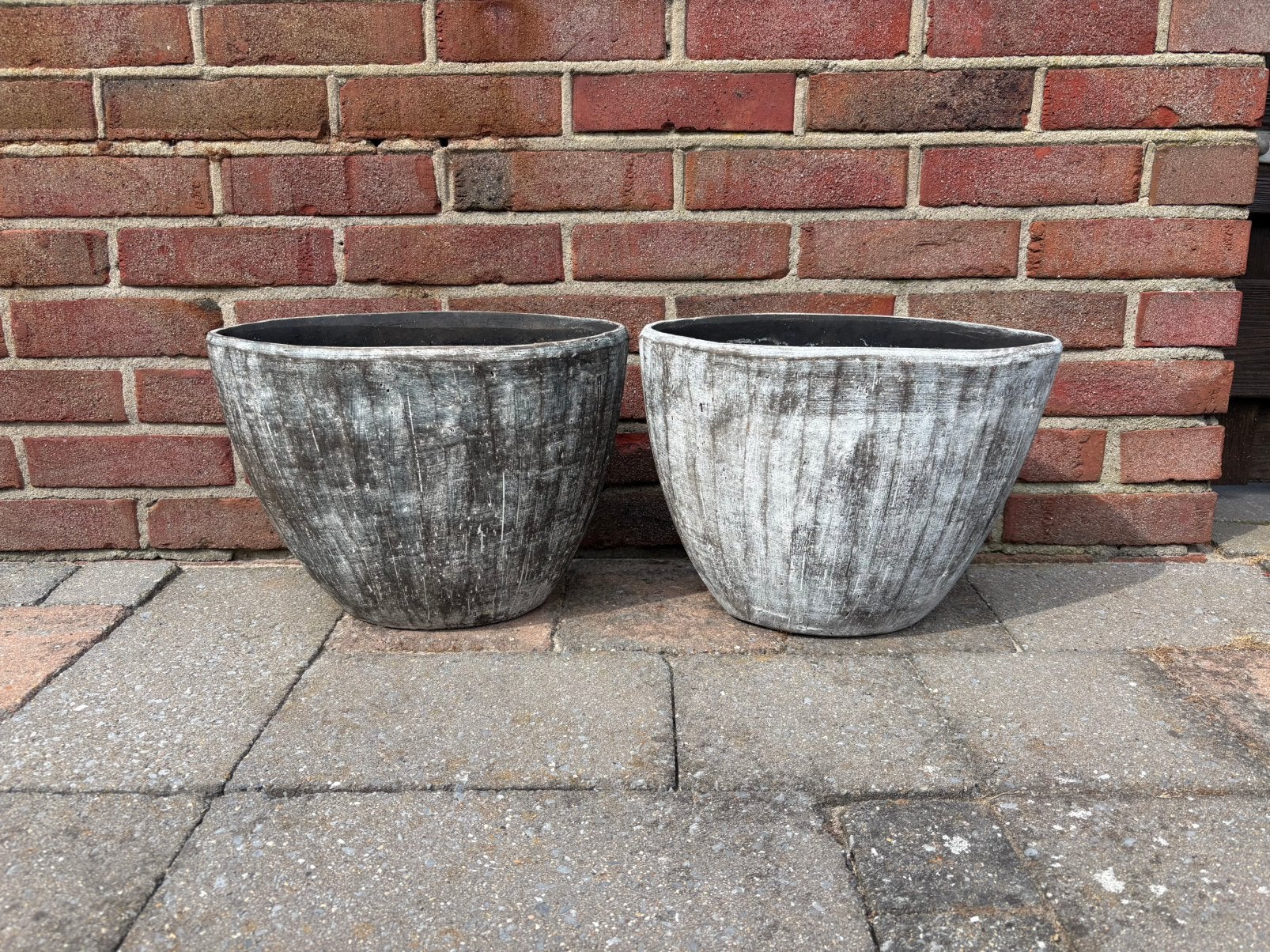 Gratis bloempotten, Tuin en Terras, Ophalen, Zo goed als nieuw, Rond, Minder dan 30 cm