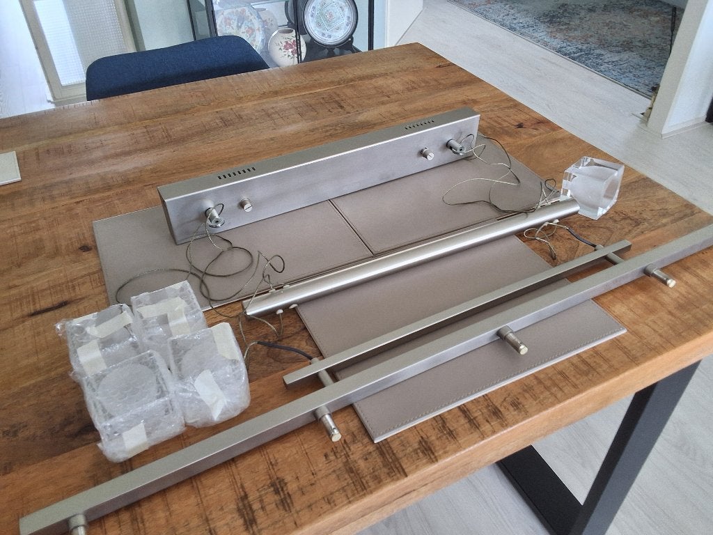 Moderne pendule plafondlamp, Ophalen, Gebruikt, Modern, Strak, Overige fittingen