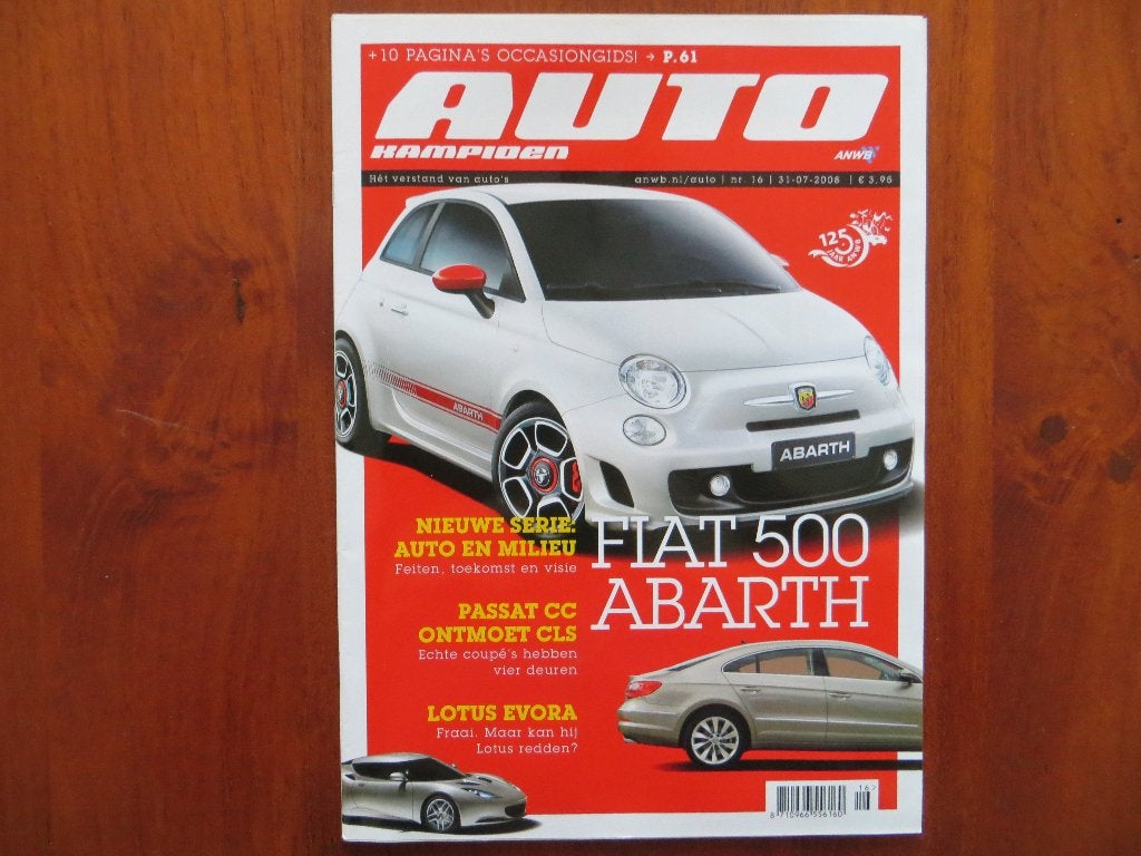 Autokampioen 16 2008 Fiat 500 Abarth, Lotus Evora, S2000, Ophalen of Verzenden, Nieuw, Overige merken