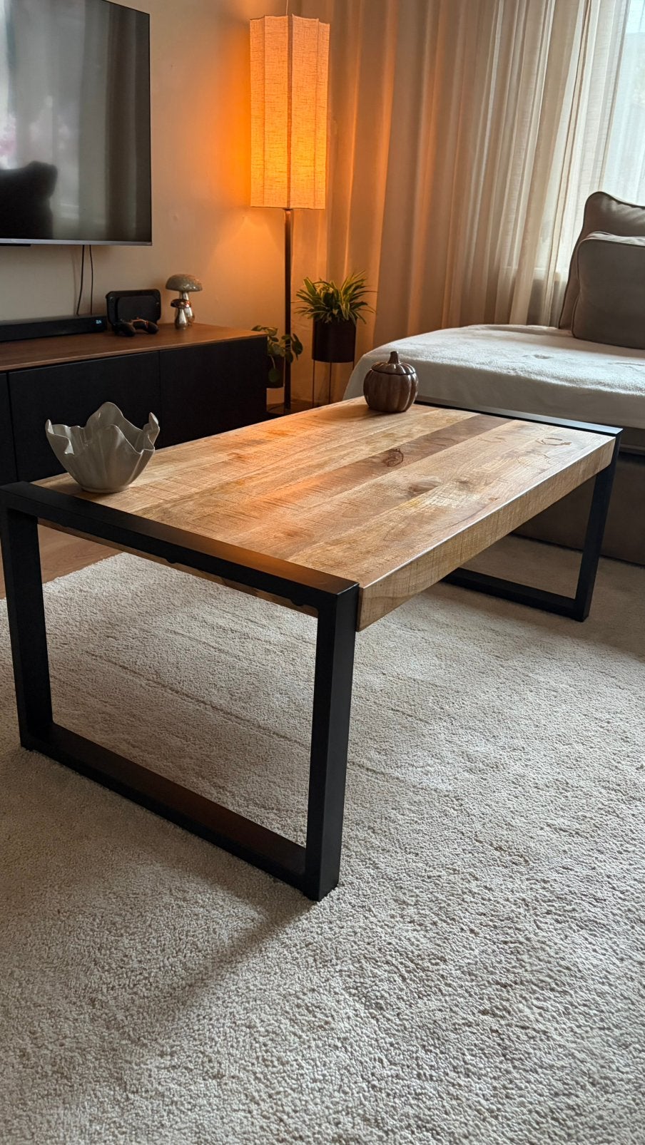 Set van eettafel met salontafel, Huis en Inrichting, Ophalen, Zo goed als nieuw, Rechthoekig, 50 tot 100 cm