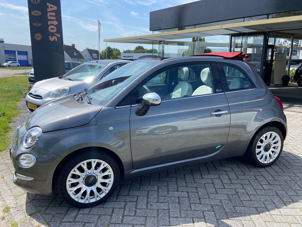 Fiat 500C 1.0 Hybrid|Navi|CC|Cabrio|Sensor, Auto's, Fiat, Keurmerk '100% Onderhouden', Met garantie (alle), 4 stoelen, Leder