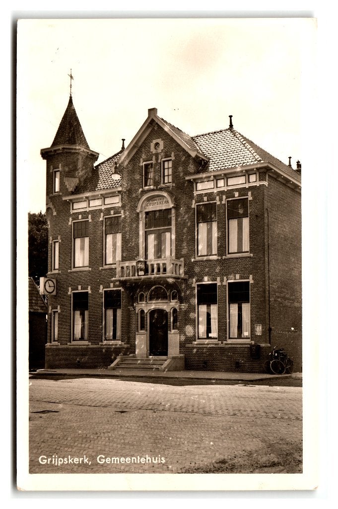 Grijpskerk, Gemeentehuis, Verzenden, 1940 tot 1960, Gelopen, Groningen