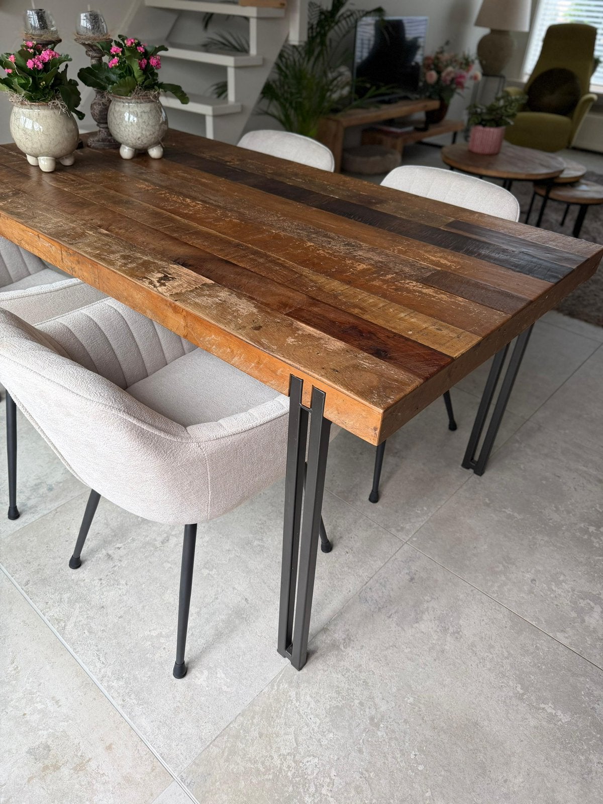 Eetkamer tafel landelijk, Ophalen, Gebruikt