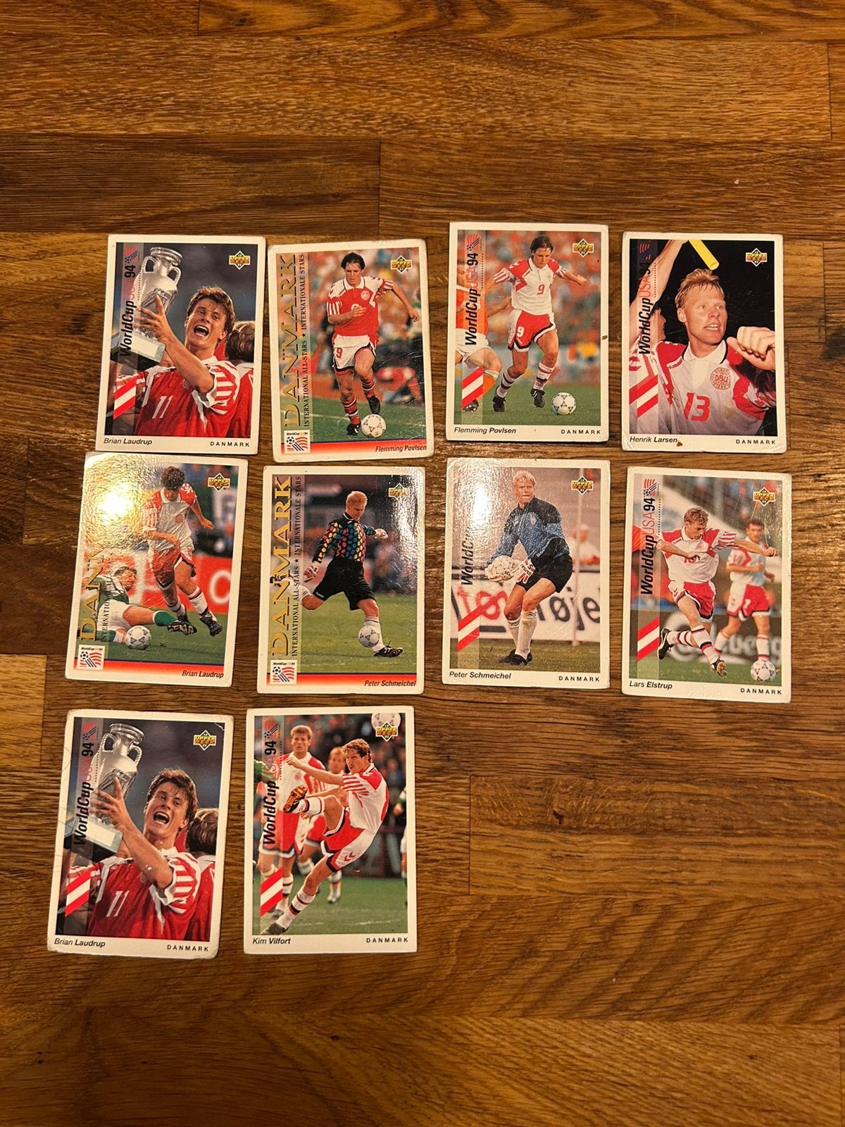 10x Upper Deck WK 1994 Denemarken voetbalkaarten, Verzamelen, Ophalen of Verzenden, Zo goed als nieuw, Buitenlandse clubs, Poster, Plaatje of Sticker