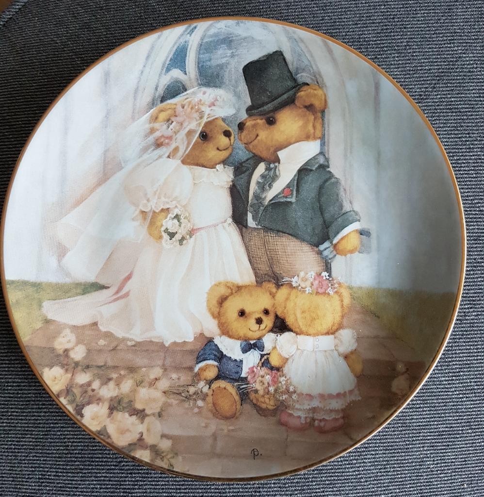 Franklin Mint bord "Just Married" limited edition (NIEUW), Ophalen of Verzenden, Nieuw, Porselein, Bord of Schaal
