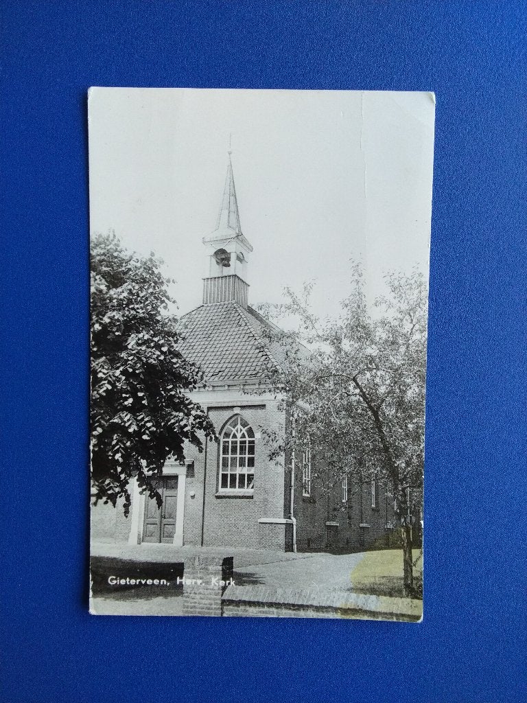 Gieterveen, Herv. Kerk. Klf, Verzenden, 1940 tot 1960, Ongelopen, Drenthe