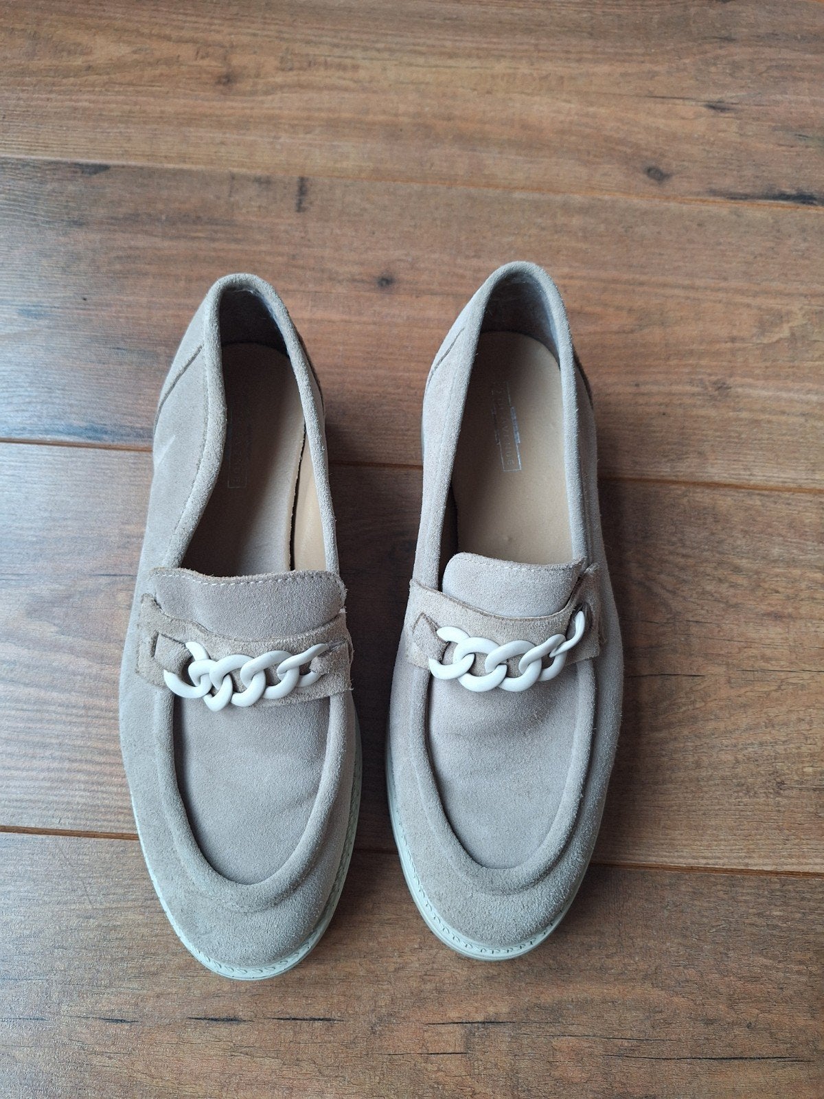 Elegante leren loafers 5th avenue beige maat 40, Ophalen of Verzenden
