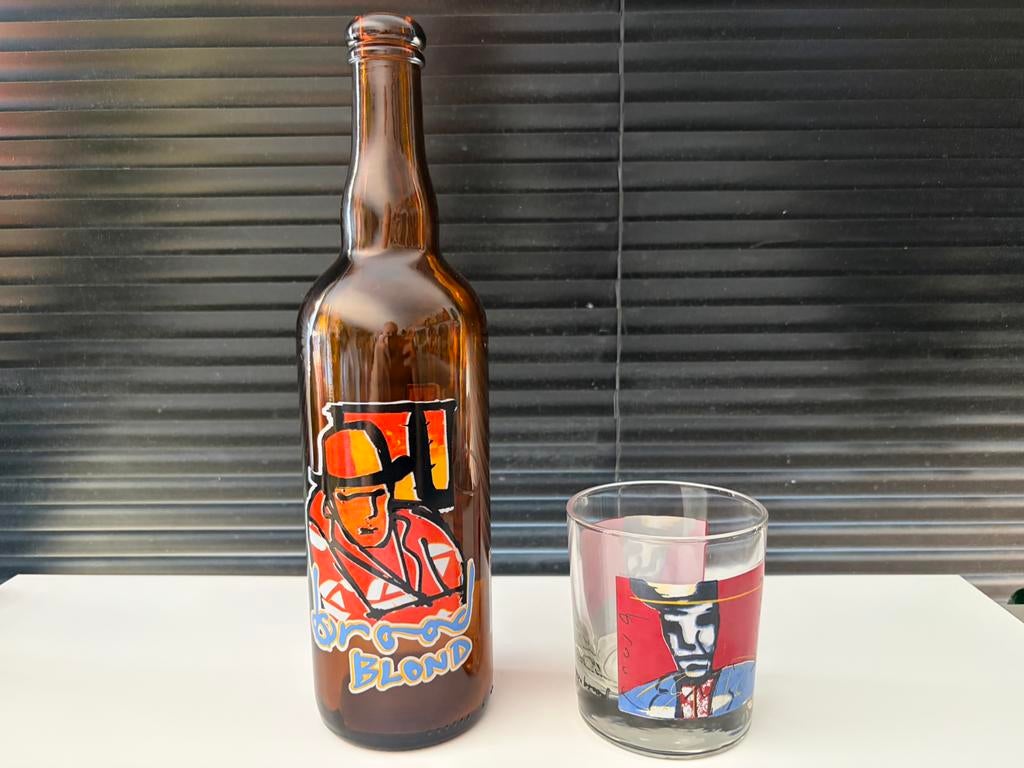 Herman brood fles en glas, Ophalen of Verzenden, Zo goed als nieuw