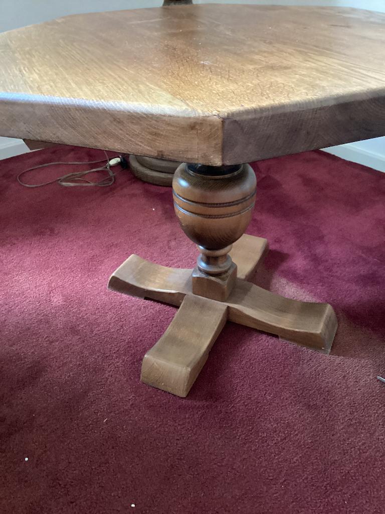 Massief houten salon tafel, Gebruikt, 50 tot 100 cm, 50 tot 75 cm, Overige vormen