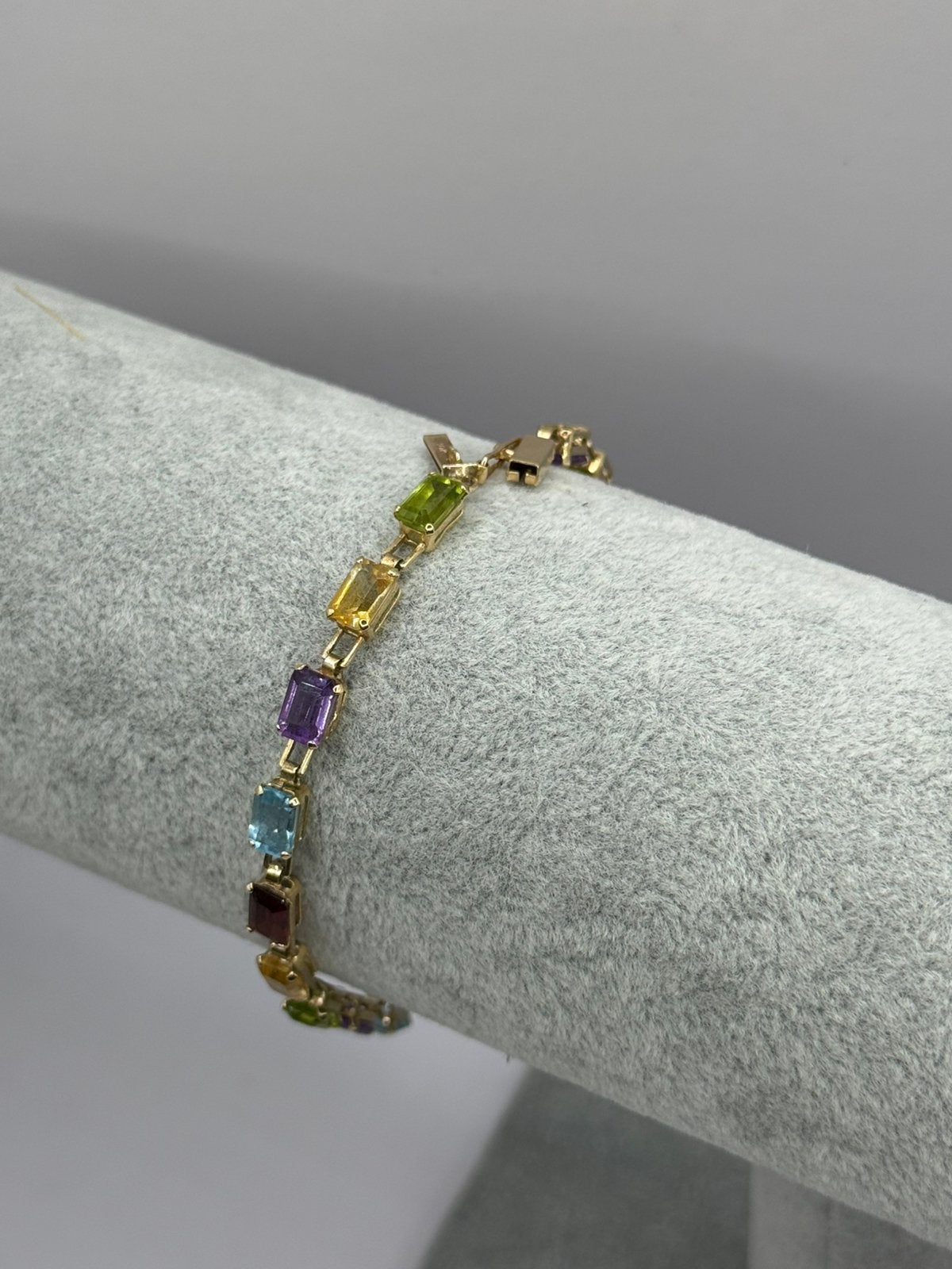 10K gouden kristallen armband, Overige kleuren, Verzenden, Zo goed als nieuw, Met edelsteen