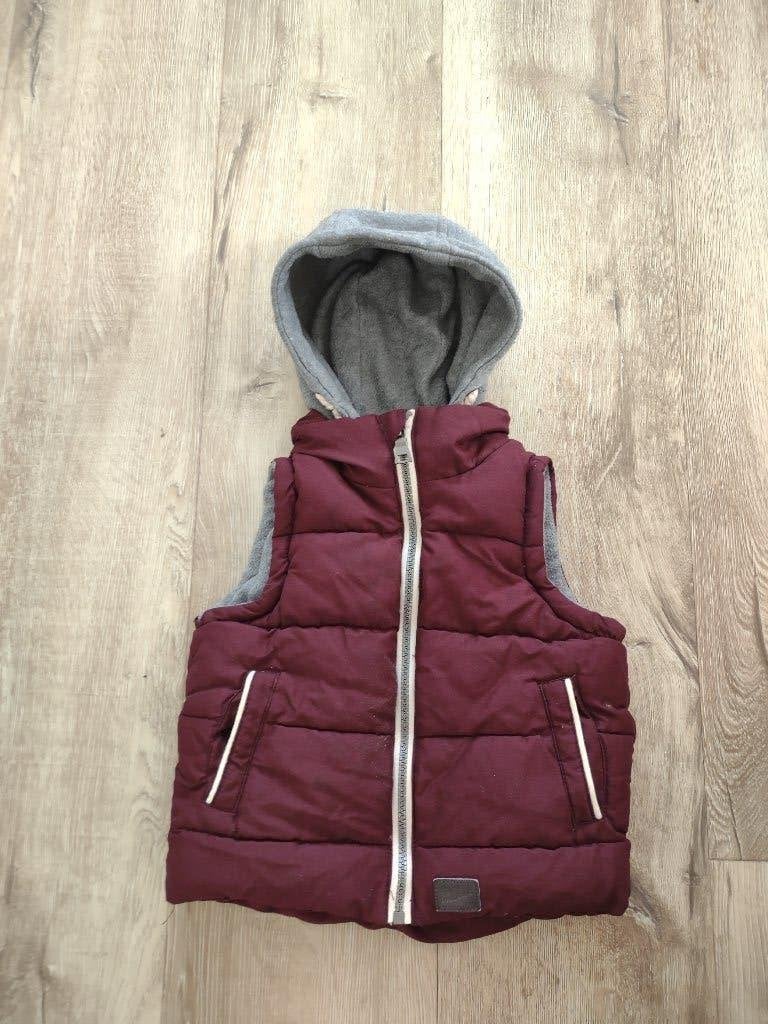 Mooie paars grijze bodywarmer met capuchon, maat 92. Jasje., Onb, Ophalen of Verzenden, Onb, Jongen