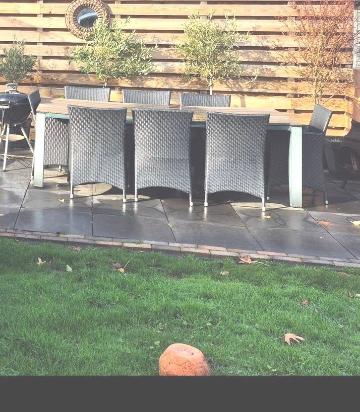 Grote tuintafel met 8 stoelen, Tuin en Terras, Tuintafels, Ophalen of Verzenden