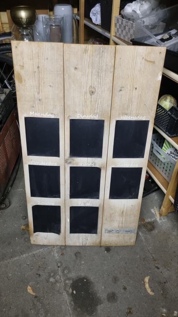 Planbord krijt hout, Ophalen