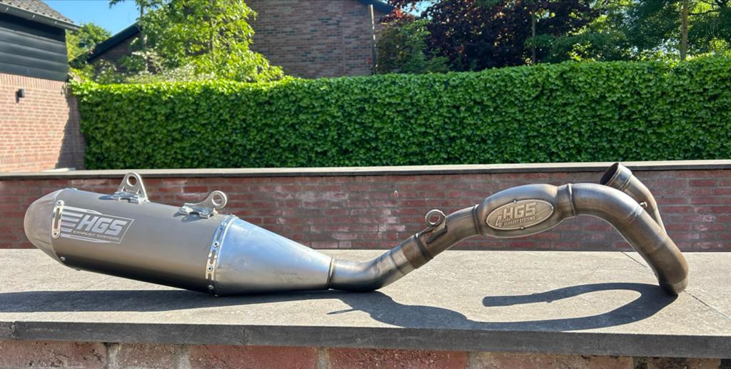 HGS uitlaatsysteem voor KTM gasgas husqvarna 450cc, Ophalen of Verzenden, Gebruikt