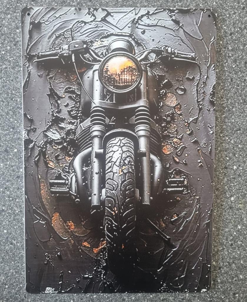 Nieuw wandbord metaal motor 20x30, Huis en Inrichting, Woonaccessoires | Wanddecoraties, Ophalen of Verzenden