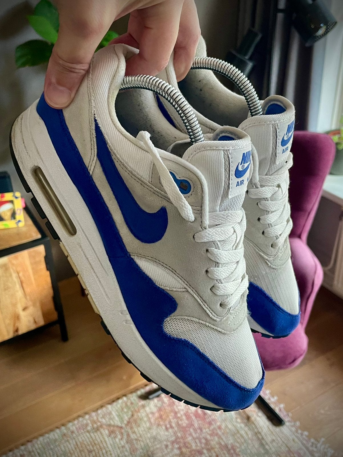 Nike Air Max 1 OG Anniversary Royal Blue Maat 41, Ophalen of Verzenden, Gedragen, Blauw