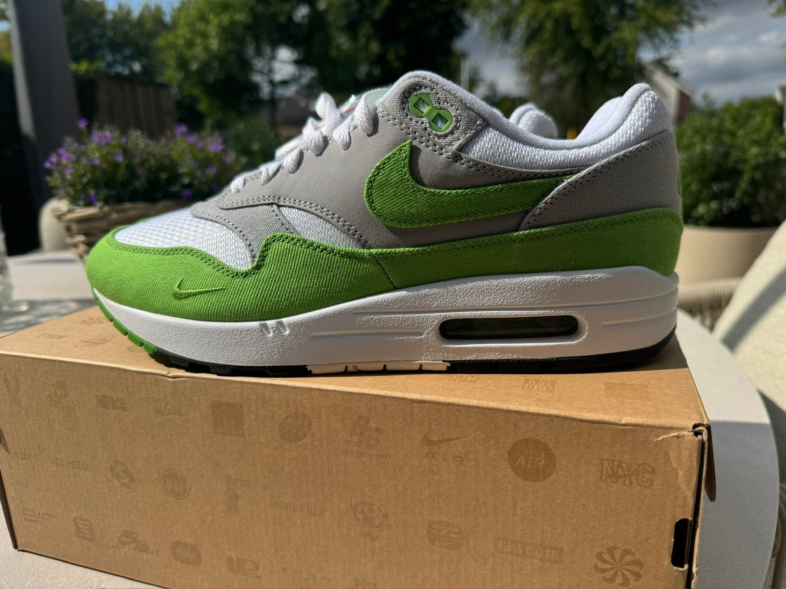 Nike air max 1 Patta Chlorophyll 2024 maat 43, Overige kleuren, Nieuw, Ophalen of Verzenden, Sneakers of Gympen