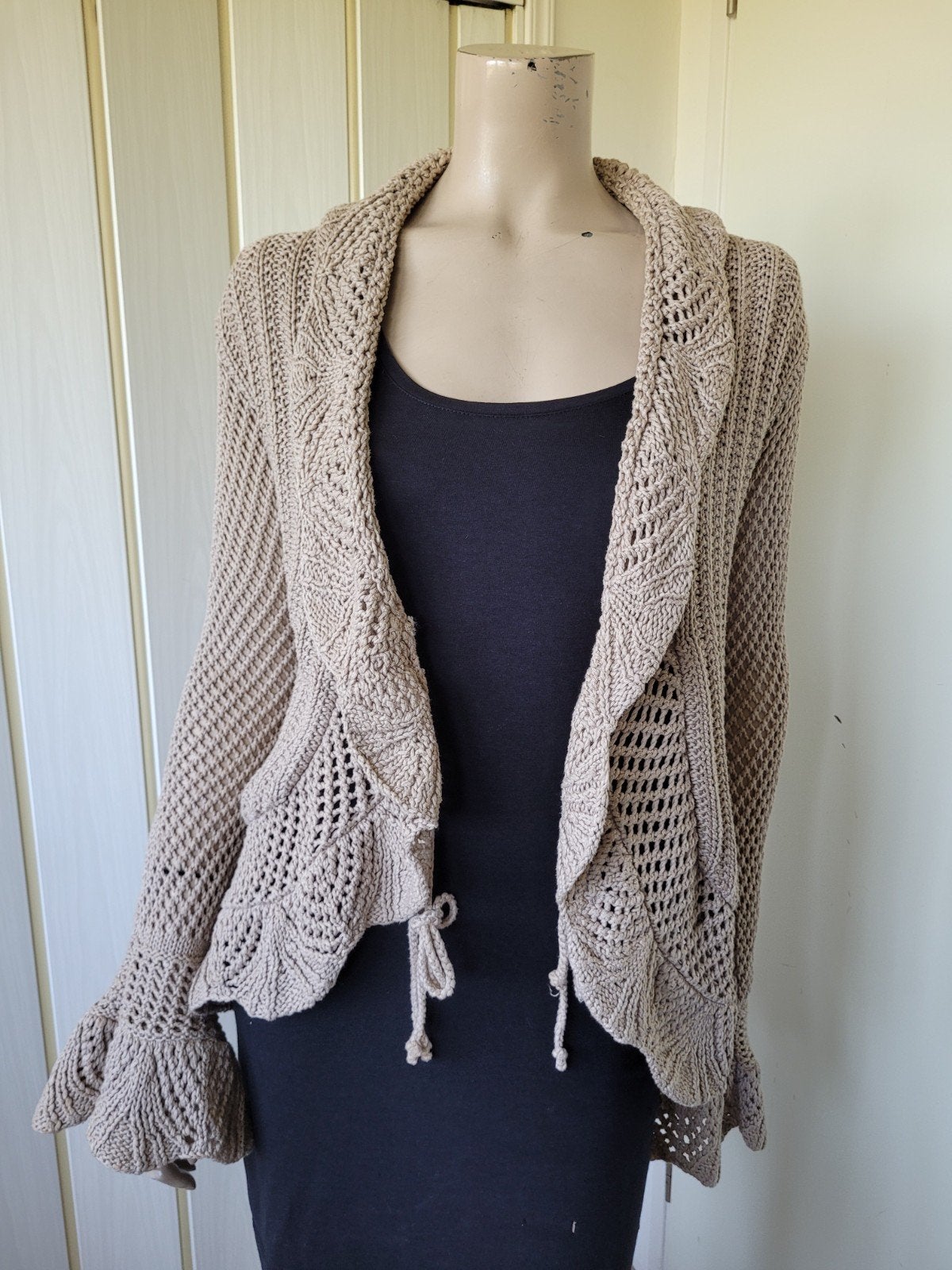 Gerard Darel vest knited katoen maat 38/M, Maat 38/40 (M), Gerard Darel, Beige, Ophalen of Verzenden