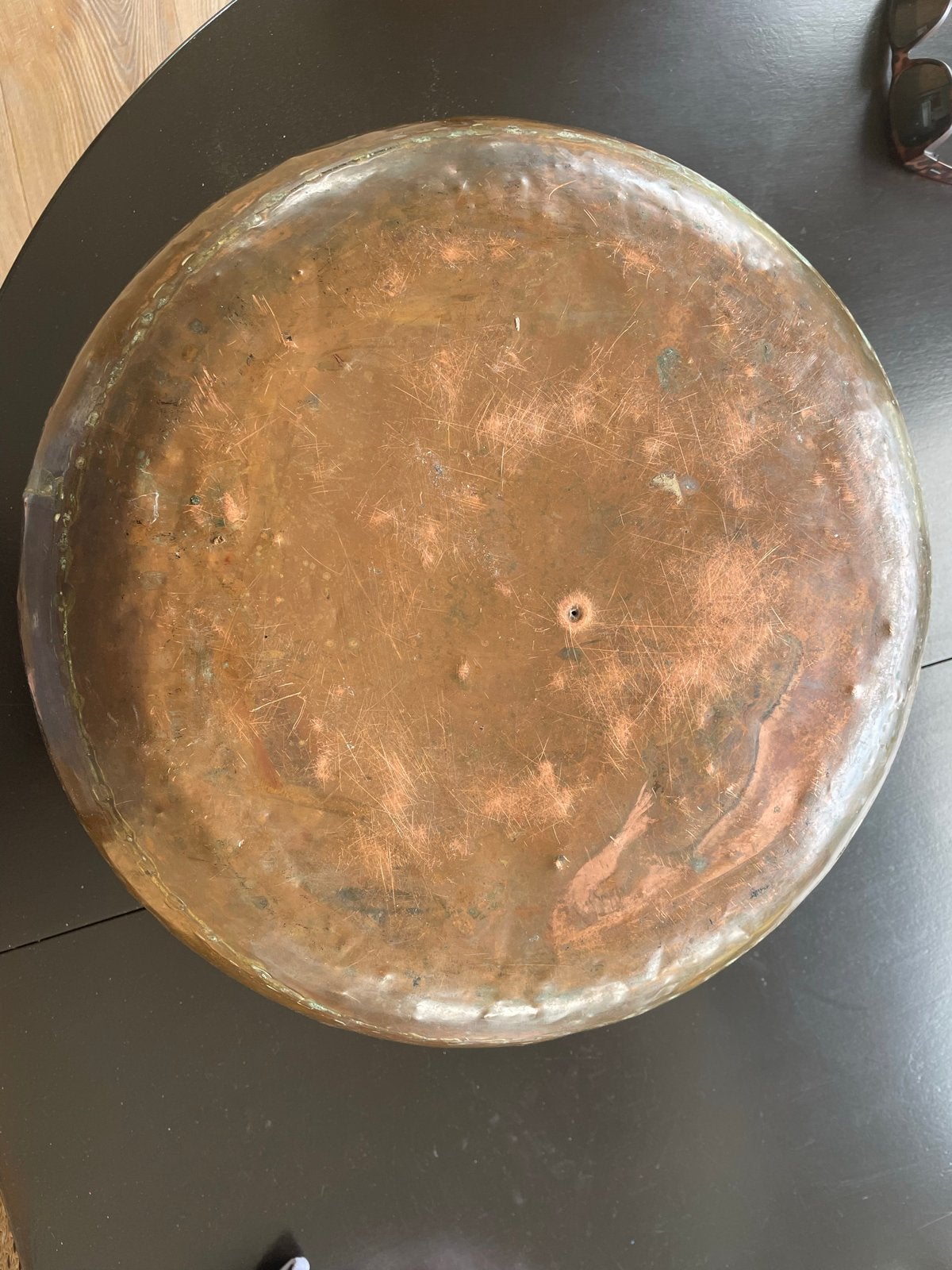 Antieke Koperen Ketel met Handvat, Ophalen of Verzenden, Koper