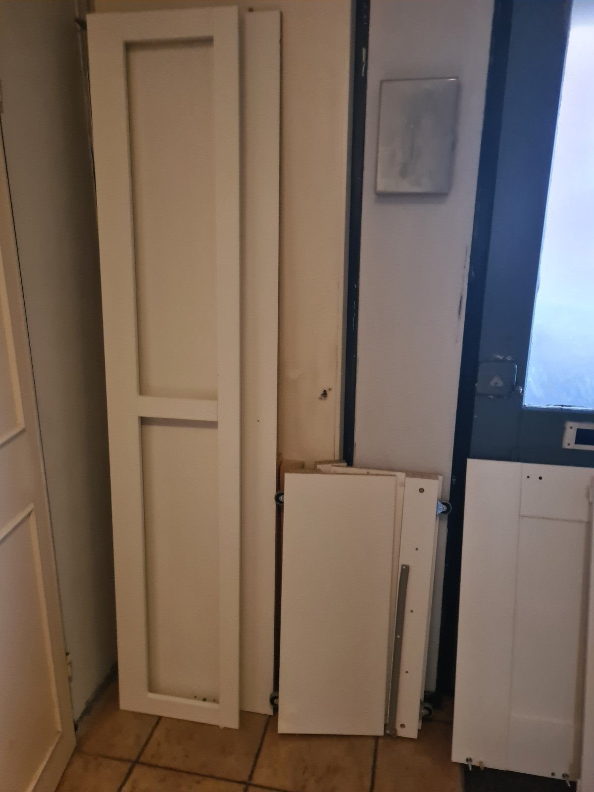 tk. z.g.a.n. ikea Brimnes bedbank + 2 ikea matrassen, Ophalen, Wit, Tweepersoons, Zo goed als nieuw