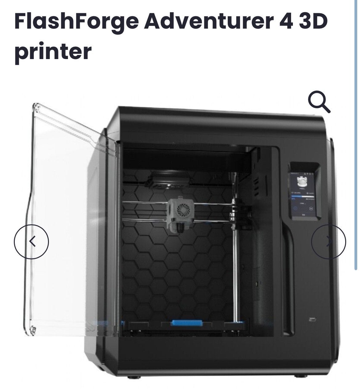 FlashForge Adventurer 4 3D-printer, Ophalen, Ingebouwde Wi-Fi, Zo goed als nieuw, Filament