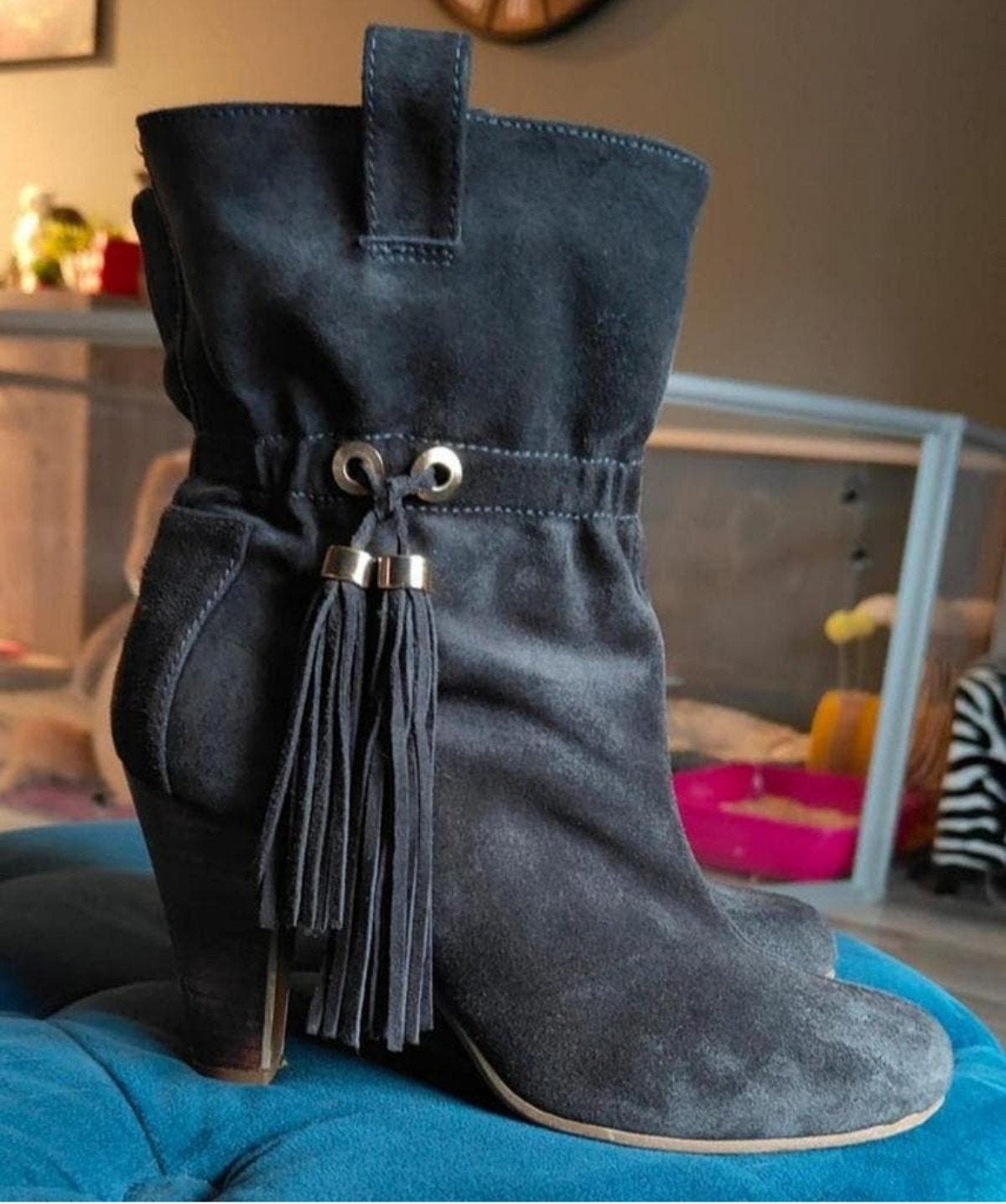 Zwart Suede laarsjes Frida maat 37, Kleding | Dames, Ophalen of Verzenden, Zo goed als nieuw, Zwart