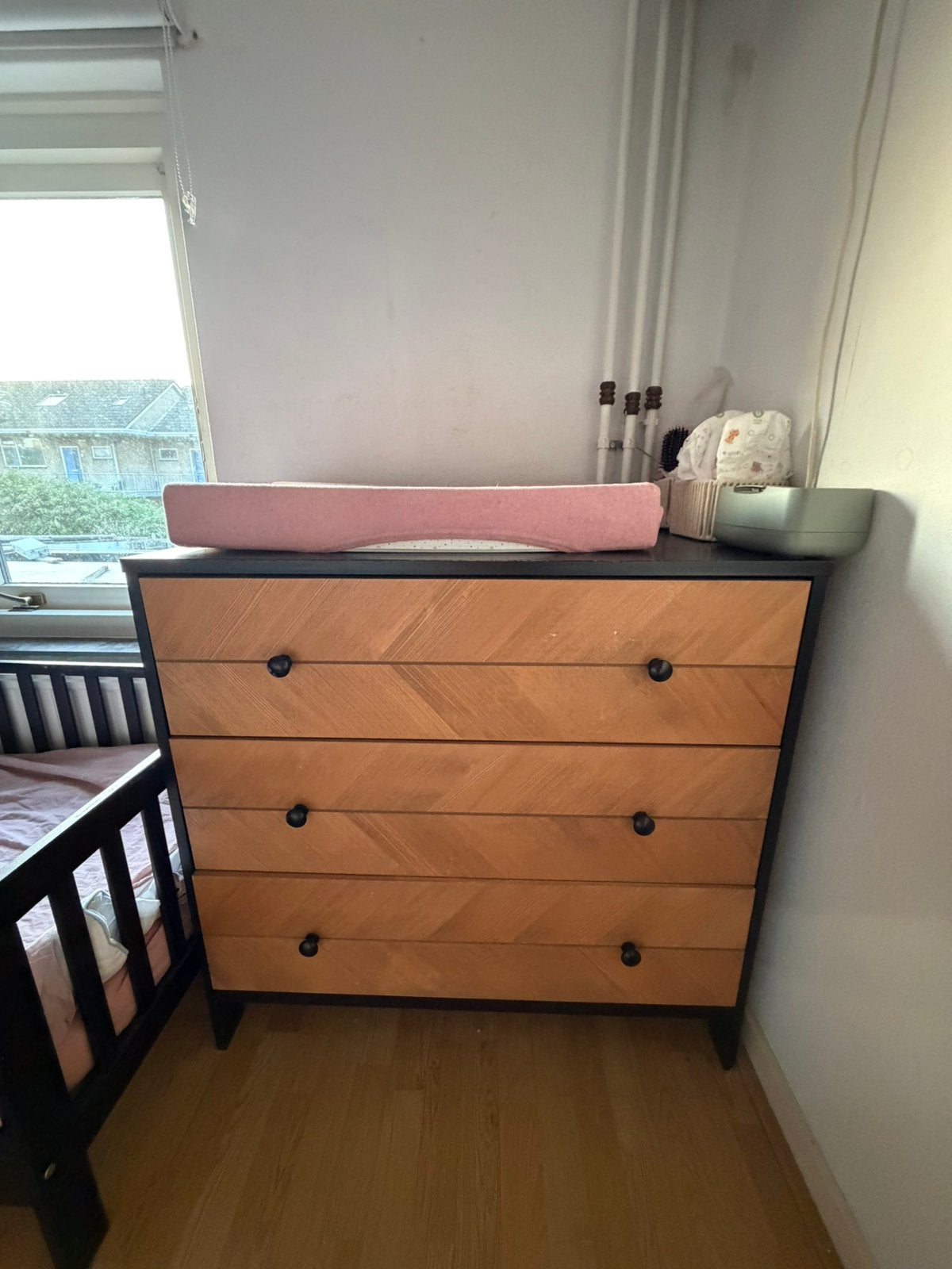 Bopita Job Vintage Honey Commode, Ophalen, 50 tot 100 cm, Zo goed als nieuw, 3 of 4 laden