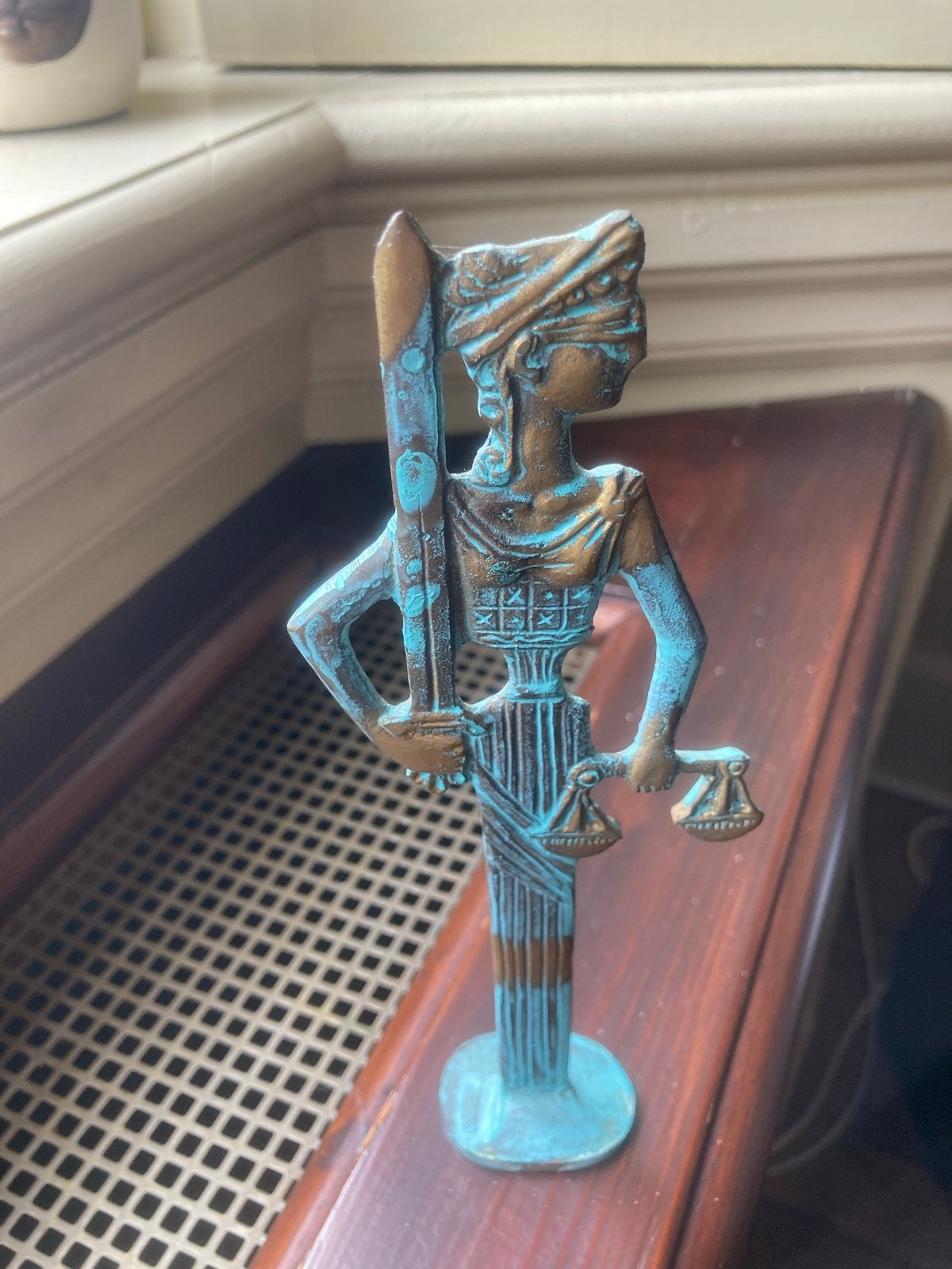 Vrouwe Justitia beeldje 20 cm - Rechtvaardigheid symbool, Ophalen of Verzenden
