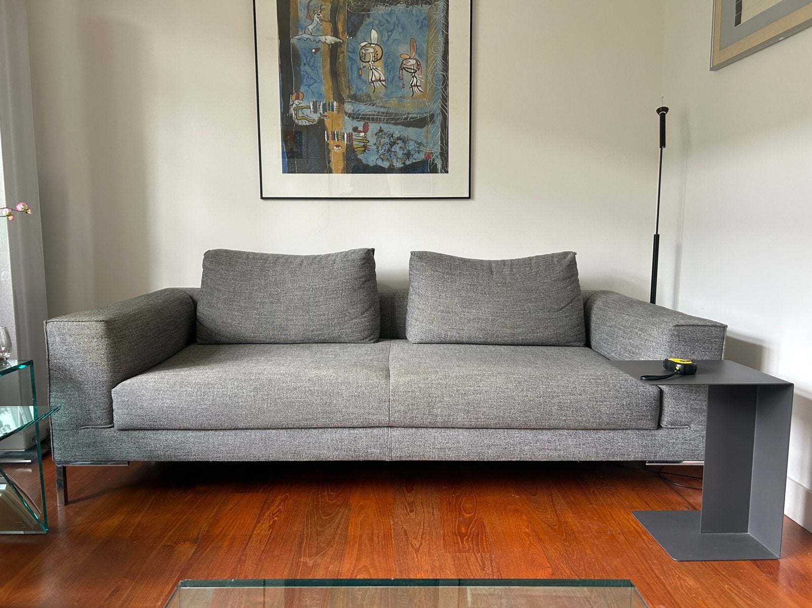 Design on Stock Aikon Lounge designbank – grijs, Ophalen, Gebruikt, Driepersoons, 75 tot 100 cm