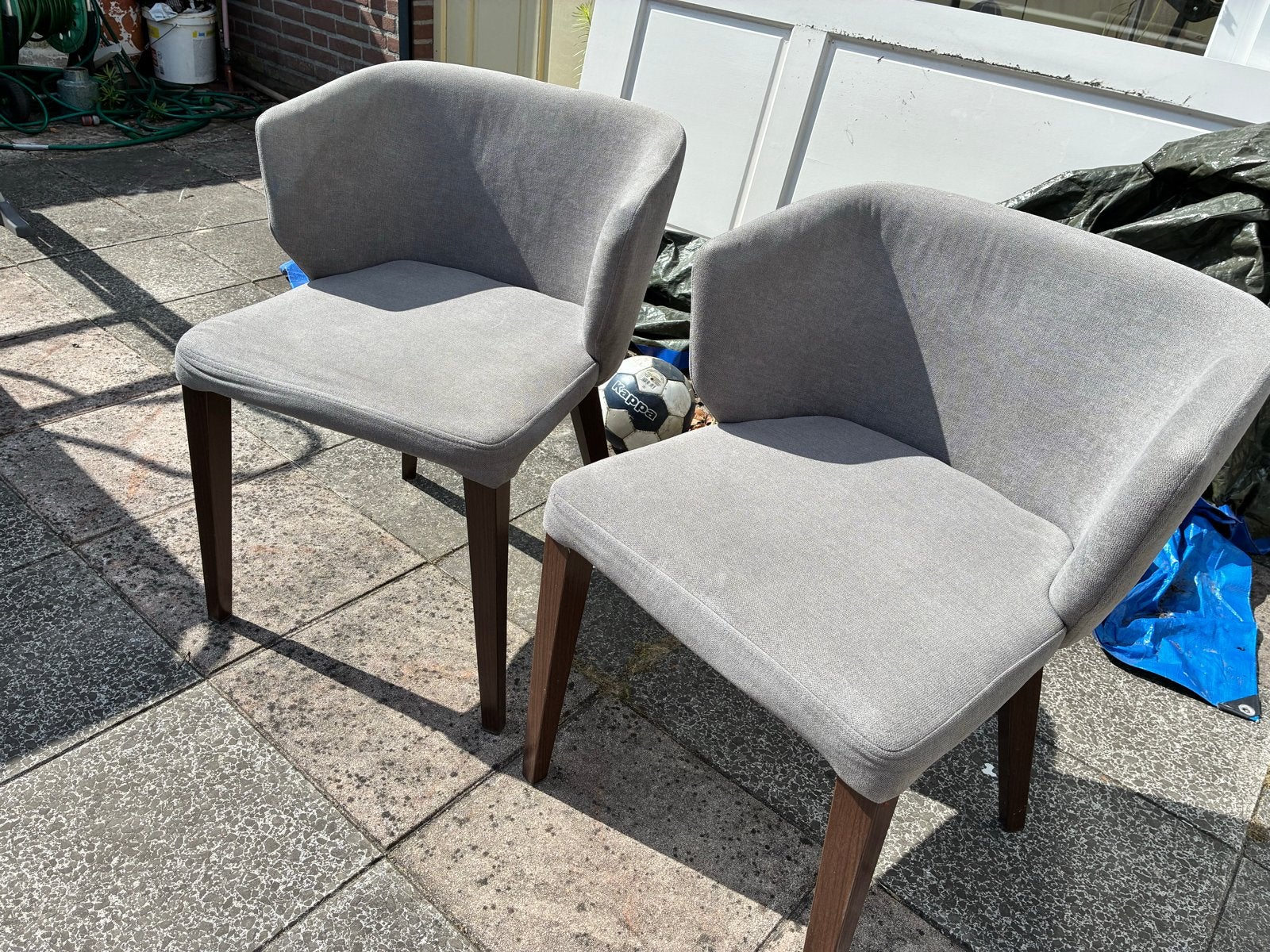2 eetkamer stoelen, Ophalen, Gebruikt, Metaal, Scandinavish landelijk