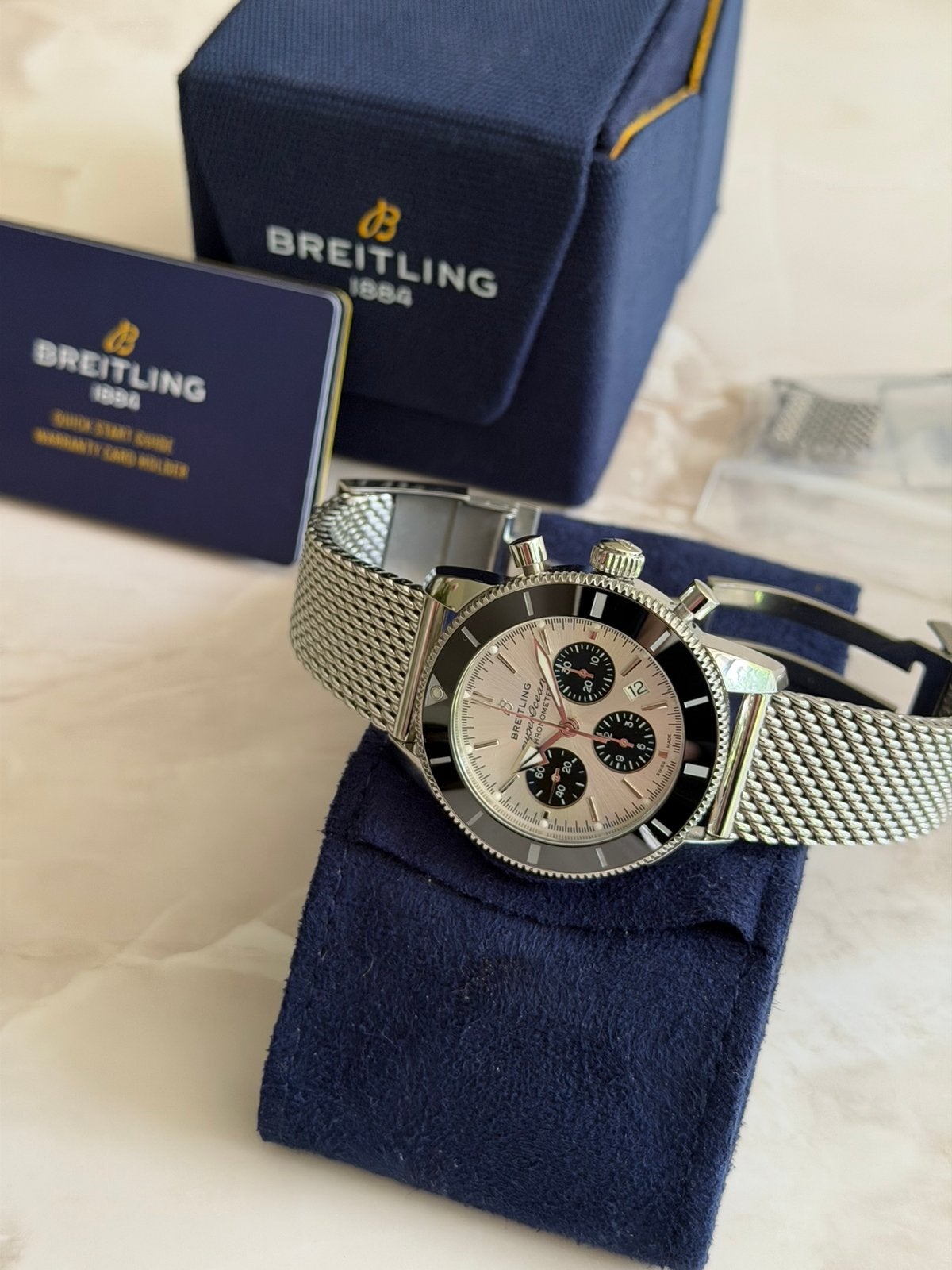 Breitling Superocean Heritage B01 Chronograph Garantie7-2027, Staal, Staal, Breitling, Polshorloge