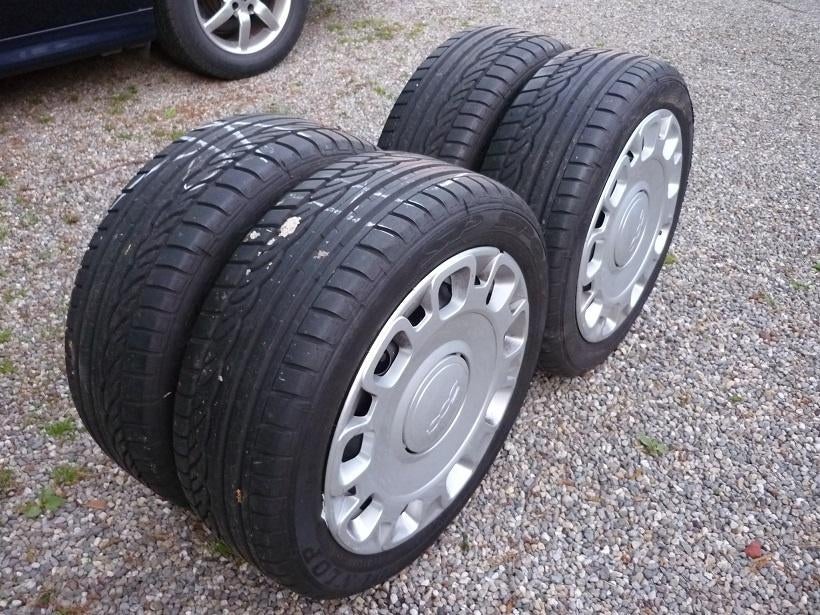 Winterbanden 185/55 15 set (4) op velg Fiat 500, Auto-onderdelen, Banden en Velgen, Gebruikt, 15 inch, Banden en Velgen, Personenwagen