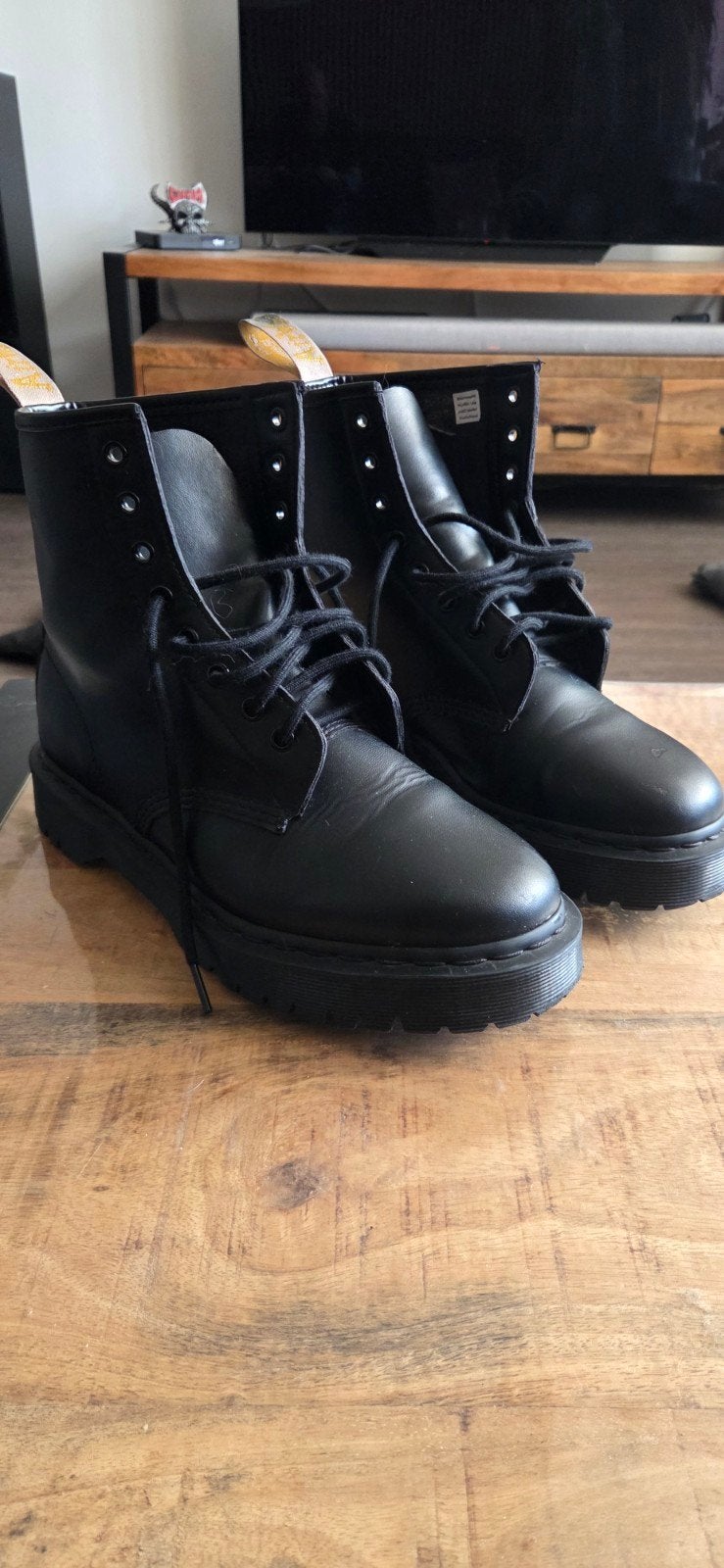 Dr. Martens Vegan 1460 Mono Boots - Maat 43, Kleding | Heren, Ophalen of Verzenden, Zo goed als nieuw, Zwart, Boots