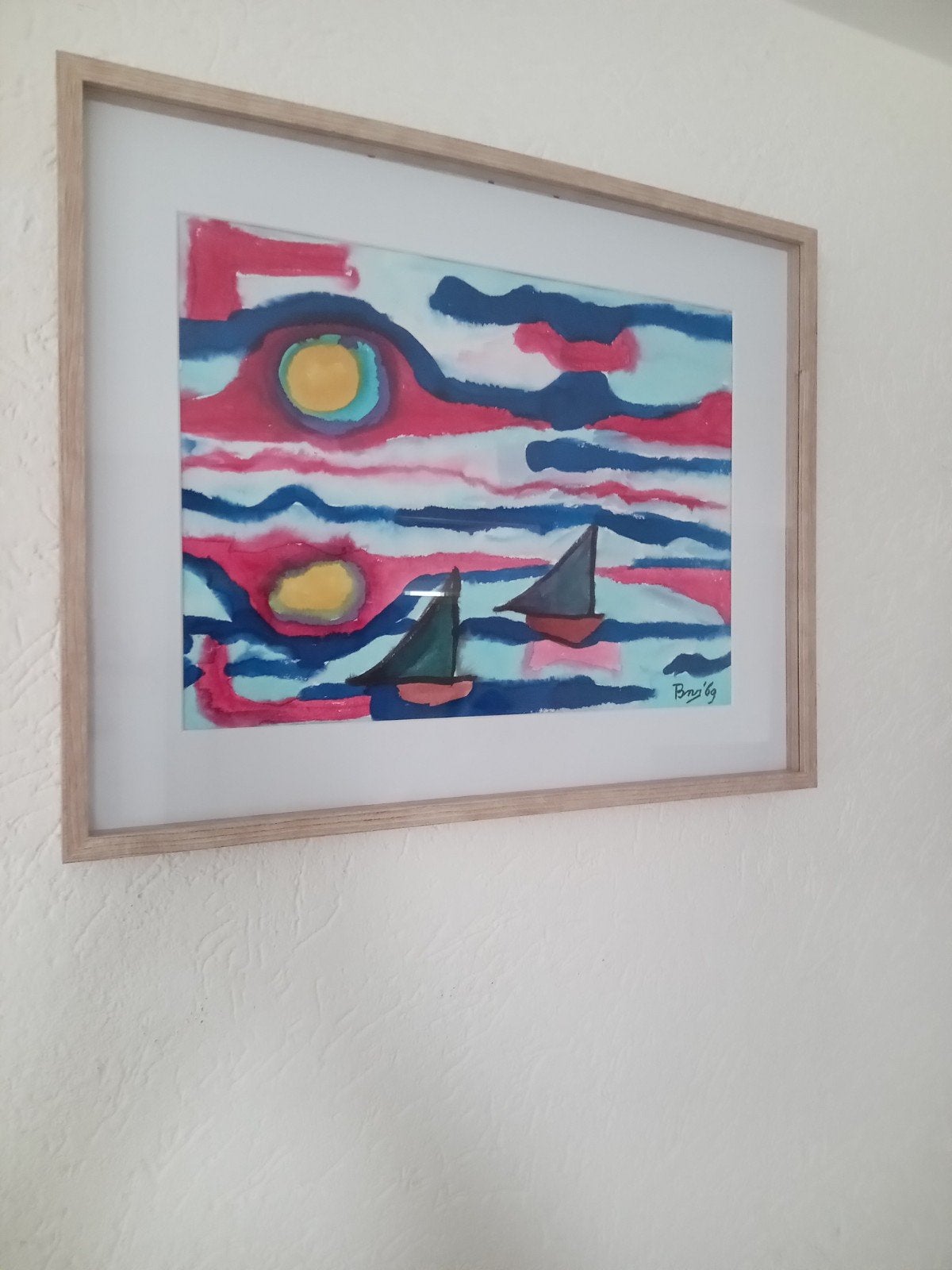 Aquarel van Gerrit Benner (1897-1981) - Fries Landschap, Antiek en Kunst, Kunst | Schilderijen | Modern, Abstract, Aquarel, Papier/karton